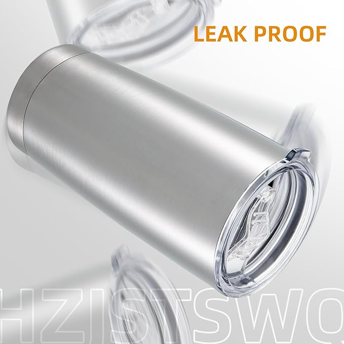 20 oz Tumbler Bulk with Lid Stainless Steel Insulated Tumblers Double Wall Vacuum Coffee Mug Powder Coated Tumbler Cups for Cold and Hot Drinks, Stainless Steel, 12 pack