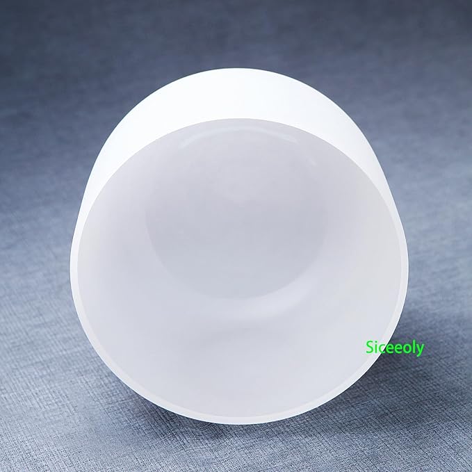 8" F Note Crystal Singing Bowl Set Frosted Quartz Heart Chakra Meditation Sound Healing with Durable Carrying Case Suede Striker O-ring - Bloomnest