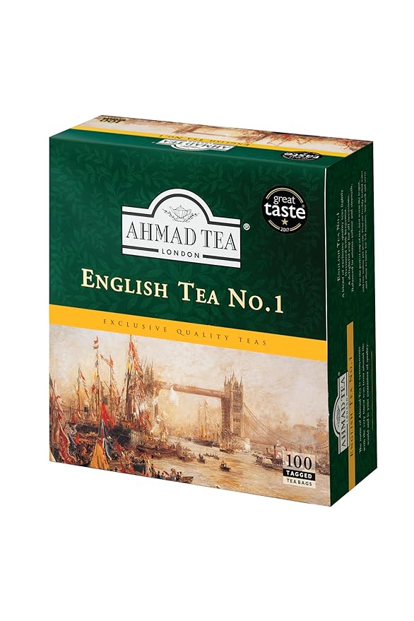 Ahmad Tea English Tea No.1 Tagged Teabags, 100 Count,3922-1 - Bloomnest
