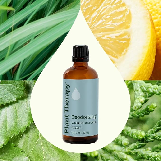 Plant Therapy Deodorizing Essential Oil Blend, 100 mL (3.3 oz), Made with 100% Pure Essential Oils, Undiluted, Perfect for Essential Oil Diffusers and Freshening A Room PlantTherapy
