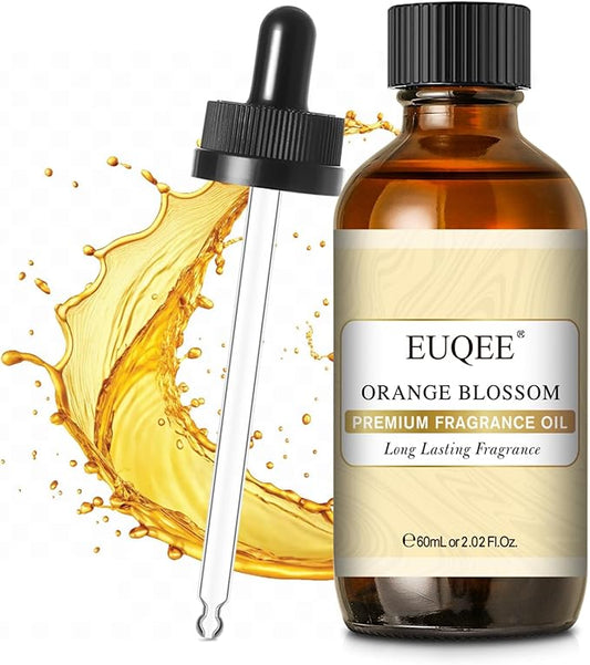 EUQEE Orange Blossom Fragrance Oils, 2.02 Fl oz/60ml Essential Oils with Glass Dropper for Diffusers, Soap Candle Making, Aromatherapy - Bloomnest