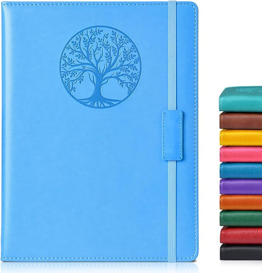 Lined Journal Notebook for Women Men,256 Pages B5 Large Hardcover Leather Journals for Writing,Travel,Business,Work & School,College Ruled Notebooks for Note Taking,Diary Notepad 7.8"×10.2" - Bloomnest