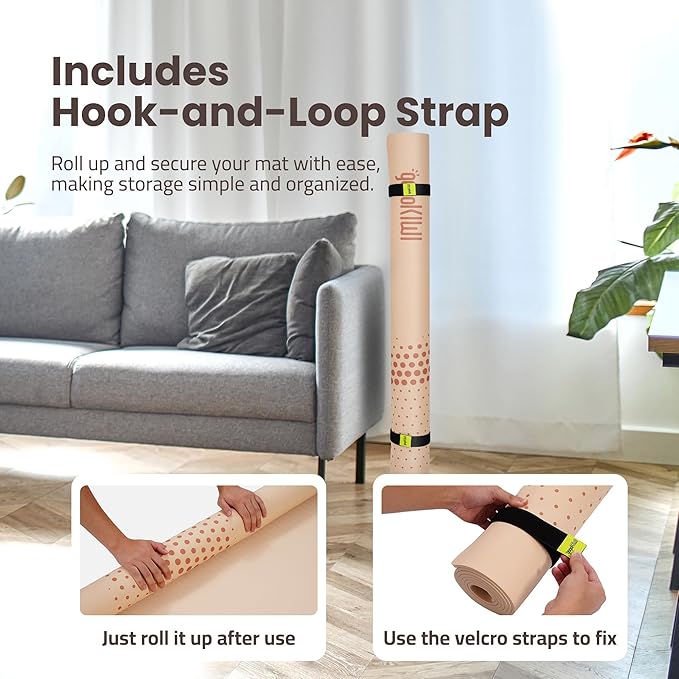 Large Yoga Mat (6'x4') – 1/4" & 1/2" Thick Exercise Mats for Home Workout, Extra Wide Workout Mats for Home Gym, Yoga, Pilates, Stretching, Floor & More