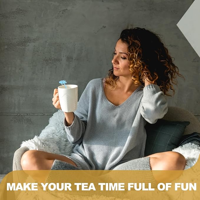 uxcell 2 Pcs Lotus Tea Infuser, Stainless Steel Loose Leaf Tea Steeper Filter with Silicone Handle Reusable Coarse Pores Mesh Strainer Diffuser for Teacups Teapots Mugs, Green