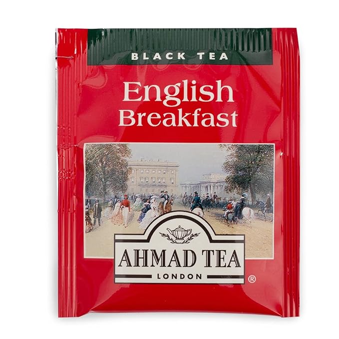 Ahmad Tea Black Tea, English Breakfast Teabags individually wrapped in foil, 100 ct - Caffeinated & Sugar-Free - Bloomnest
