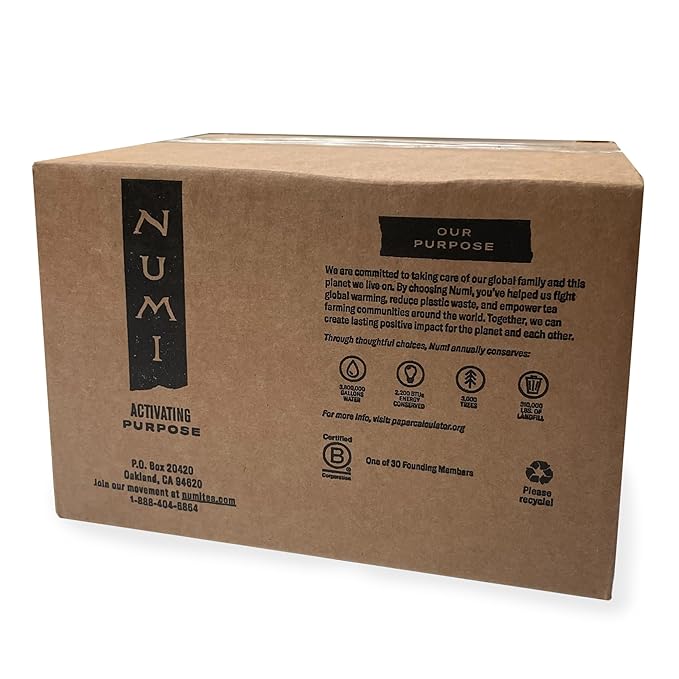 Numi Organic Chinese Breakfast Tea, 100 Tea Bags, Full Bodied Yunnan Black Tea, Malty & Floral, Caffeinated - Bloomnest
