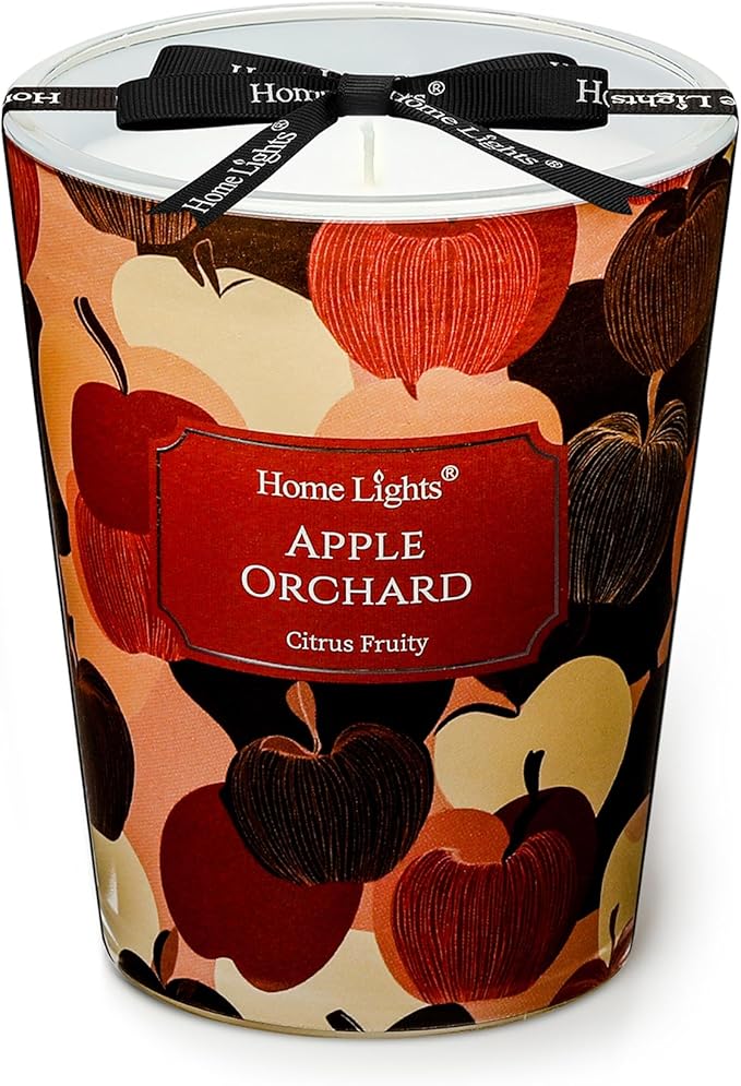 HomeLights Soy Wax Candles for Home Scented, 1-Wick Candles in Apple Orchard Scented, Aromatherapy Candles Gift for Parties, Relaxing, Eclectic Mixed Styles, 6.7oz - Bloomnest