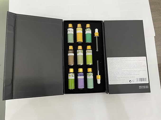 PHATOIL 9PCS Premium Quality Essential Oils Set for Soap Making Diffusers, 10ml/0.33fl. oz Fragrance Oils, Long Lasting Scents, Ideal Gift Set for Friends and Families - Bloomnest