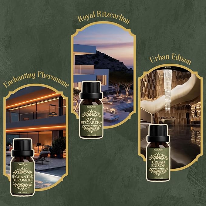 Hotel Diffuser Oils Gift Set, Hotel Collection Fragrance Oil, Luxury Scent Essential Oils Set for Diffuser Home, Inspired by The Four Season and More Scents, Gift for Women and Men - Bloomnest
