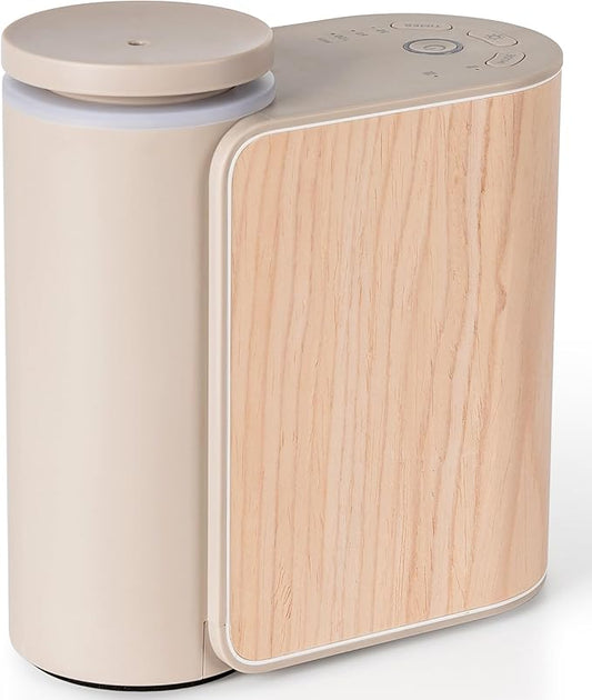 ZMARKRAFT® Waterless Essential Oil Diffuser w Solid Wood Cover 3 Timers 2 Mist Modes, Auto-Off Quiet Dual Fluid Aroma Diffuser, Portable Waterless Scent Diffuser w Lights, Room Decor Aromatherapy Gift - Bloomnest