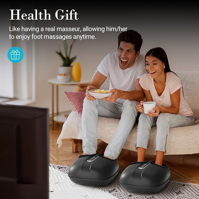 Foot Massager with Heat, Shiatsu Feet Massager with Wireless Remote Control for Neuropathy, Plantar Fasciitis, FSA Eligible, Deep Kneading Foot Massager, Gifts for Women Men Mom Her, Size 13