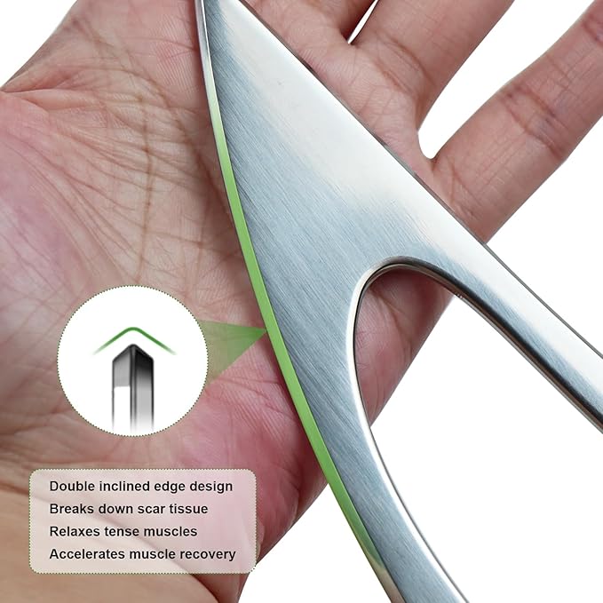 Stainless Steel Guasha Scraping Massage Tool for Soft Tissue Therapy, Ideal for Back, Legs, Arms, Neck, Shoulder Relief (Bird Shape) Bloomnest