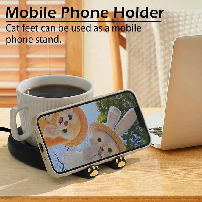 PUSEE Mug Warmer,Coffee Warmer for Desk Candle Warmer Auto Shut Off,Coffee Cup Warmer with 3 Temp Settings,Electric Beverage Warmer Plate for Coffee,Tea,Water Milk and Cocoa(Not Include Cup) - Bloomnest