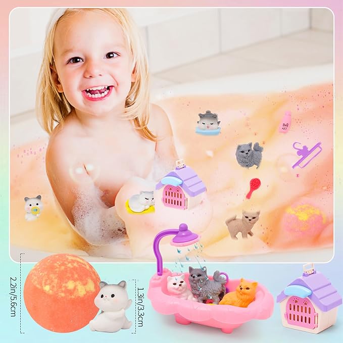 Bath Bombs for Kids with Surprise Inside Kids Bath Bombs with Toys for Boys Girls Handmade Fizzy Balls Bubble Bath Bomb Gift Set for Christmas New Year - Bloomnest