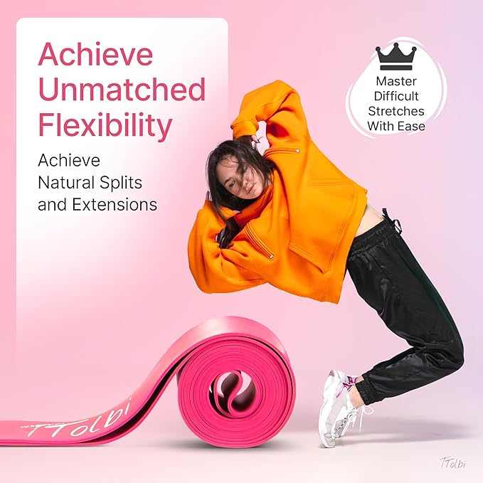 Premium Stretch Bands for Dancers - Flexibility & Ballet Stretching Band, Dance Equipment for Splits & Strength, Ideal Gifts for Ballet, Gymnastics, Cheerleading, Yoga and Pilates Training Stuff - Bloomnest
