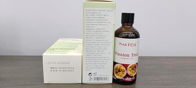 PHATOIL 3.38FL.OZ Passion Fruit Fragrance Oils for Aromatherapy, Essential Oils for Diffusers for Home, Perfect for Diffuser, Yoga, Skin Care, DIY Candle and Soap Making - 100ml - Bloomnest