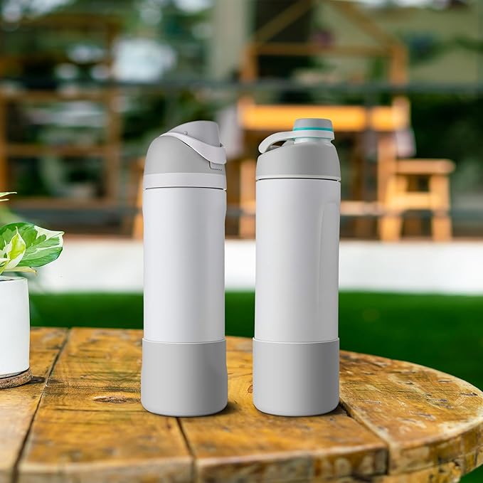 2PCS Silicone Water Bottle Boot for Owala 24oz 32oz 40oz, Anti-Slip Protective Sleeve Bottom Bumper Protector for FreeSip, Twist, and Flip Stainless Steel Water Bottles Alwenid