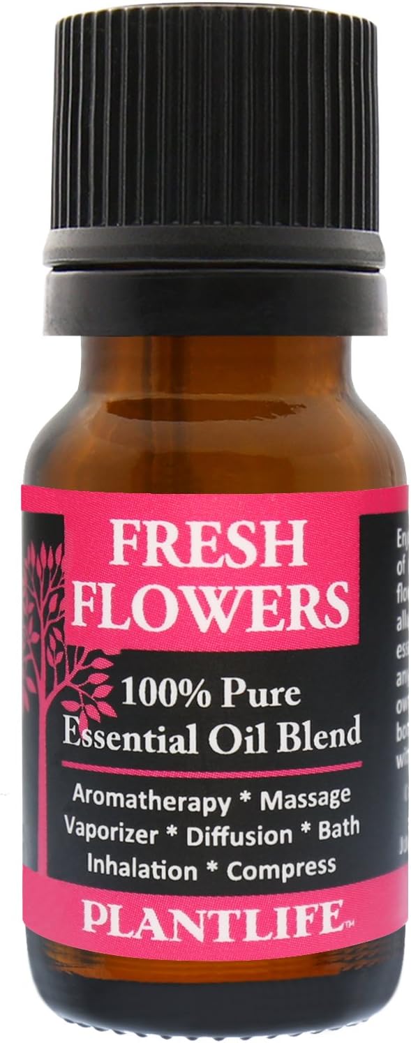 Plantlife Fresh Flowers Aromatherapy Essential Oil Blend - Straight from The Plant 100% Pure Therapeutic Grade - No Additives or Fillers - Made in California 10 ml - Bloomnest