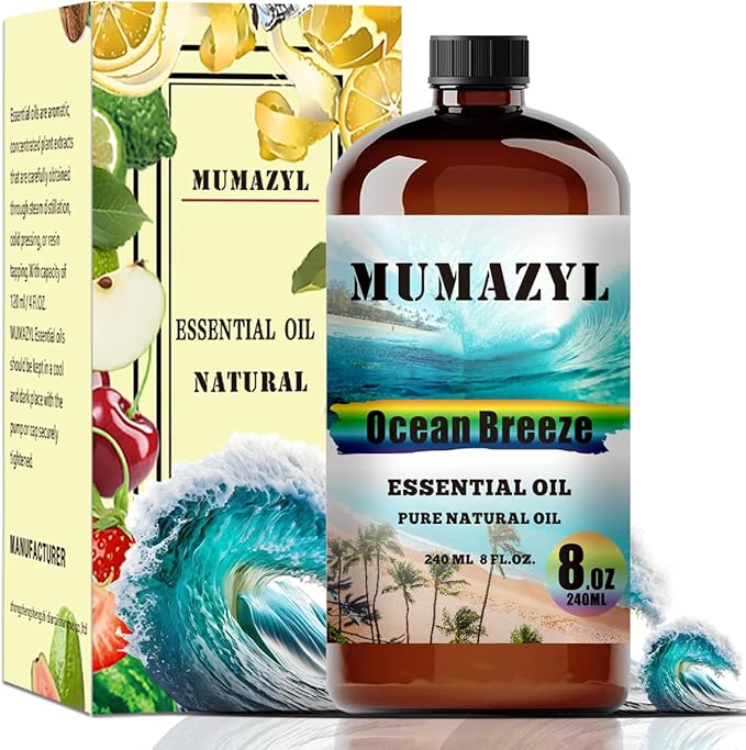 Ocean Breeze Essential Oil, Ocean Breeze Oil 8 Fl Oz 240ML for Diffuser Humidifier Yoga Cleaning DIY Candle Soap Making Fragrance Oils - Bloomnest