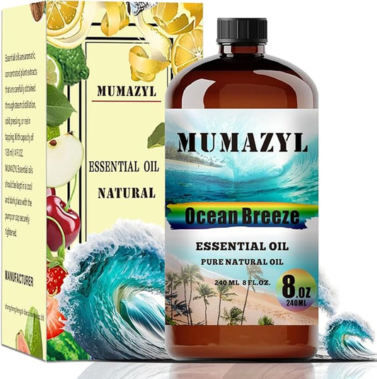 Ocean Breeze Essential Oil, Ocean Breeze Oil 8 Fl Oz 240ML for Diffuser Humidifier Yoga Cleaning DIY Candle Soap Making Fragrance Oils - Bloomnest