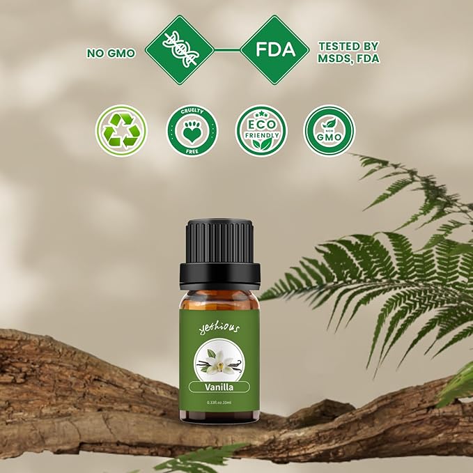 yethious 2 Pack Vanilla Essential Oil for Skin, Diffuser Organic 100% Pure Vanilla Aromatherapy Oil Vanilla Fragance Oil - Bloomnest