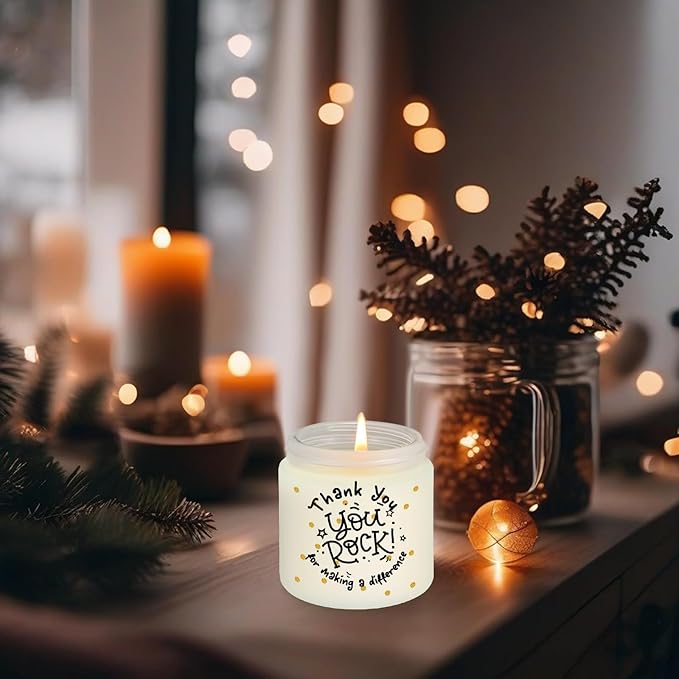 Roowest 30 Pcs Thank You Candles Bulk Employee Appreciation Candle Jars 3.5 oz Scented Soy Inspirational Business Office Favor for Teacher Nurse Coworker(Fresh Scents Style) - Bloomnest