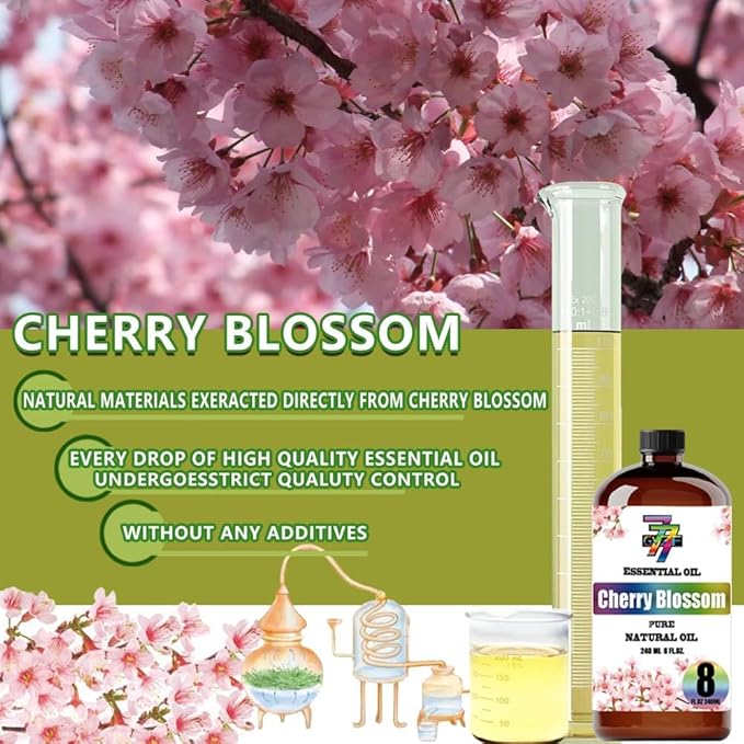 Cherry Blossom Essential Oil (8 oz / 240 ml) – Cherry Blossom Oils for diffusers, humidifiers, Home Baths, Cleaning Products, Yoga, DIY Soaps and DIY Scented Candles - Bloomnest