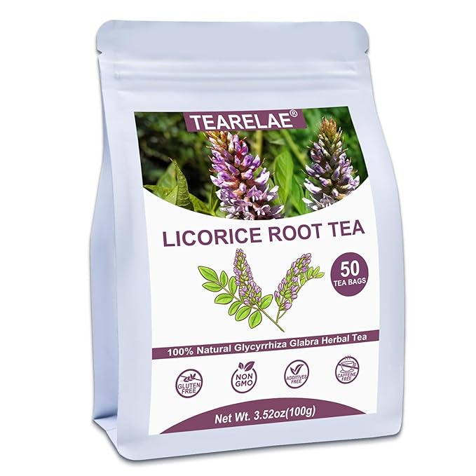 TEARELAE - Licorice Root Tea - 2g x 50 Count - 100% Pure Natural Licorice Root Herbal Tea Bag - Delightfully Sweet Flavor - Promote Respiratory Health - Caffeine-free - Non-GMO - Bloomnest