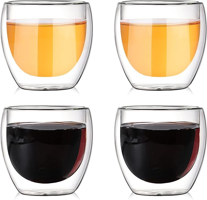 Lazy Kungfu Drip TeaPot, Heat Resistant Tea Set, Semi-Automatic Glass Teapot Suit for Magnetic Water Flow Wooden Glass Teapot Set (Teacup)