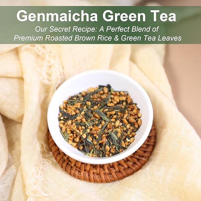 TEARELAE - Genmaicha Tea, 40 Count - Genmaicha Green Tea with Roasted Rice - Smooth Flavor - Non-GMO - Low Caffeine - Bloomnest