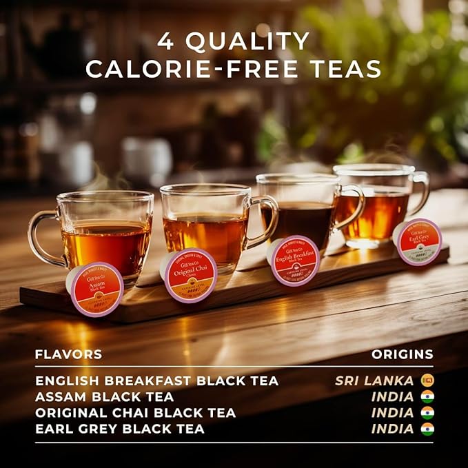 Gya Tea Co Morning Start Tea Pod Collection Gift Set (16 Count) - Different Flavors Assorted Variety Pack - Bloomnest