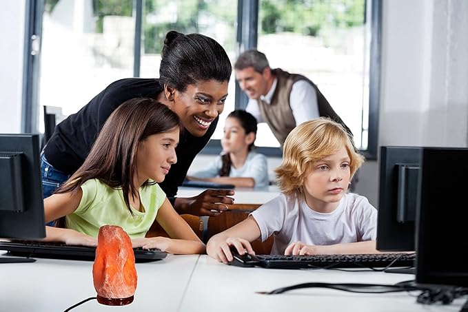 LN-04 Natural Himalayan Pink Crystal Rock Salt Lamp 6~9 lbs with Dimmer Control Switch, Quality Gift Packaging