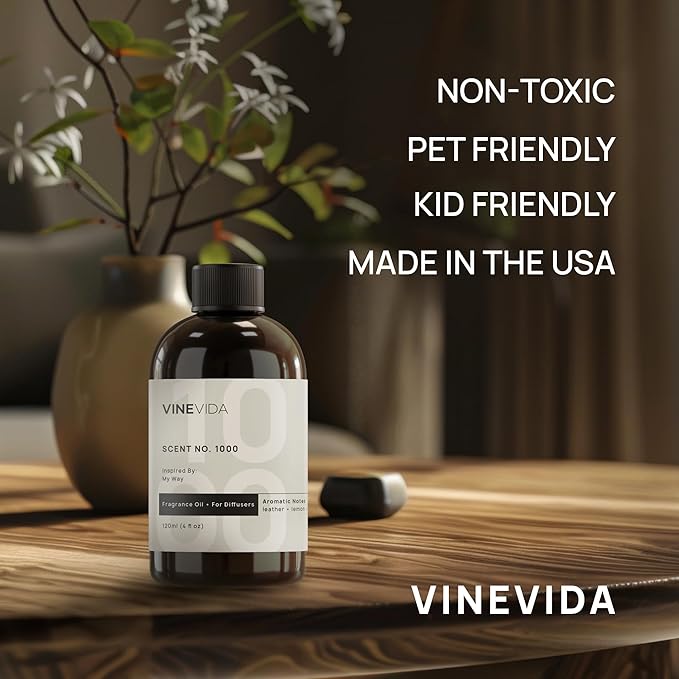 VINEVIDA Mahogany Teakwood Fragrance Oil for Cold Air Diffusers - Gallon(128 Fl Oz) - Essential Oils for Diffuser Oil Refill & Air Freshener Room Spray - Bloomnest