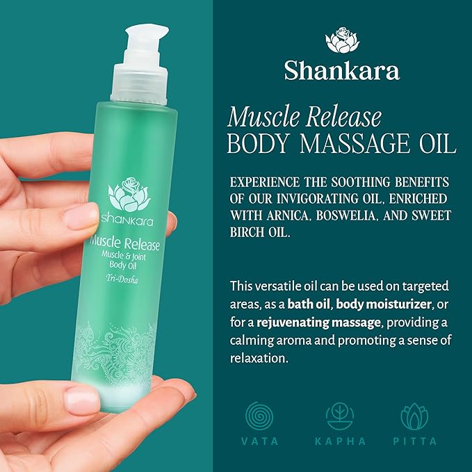 Shankara Body Massage Oil for Muscle Relief – Sore Muscle & Joint Care with Lavender & Arnica – Aromatic Oil Massager for Body Relax & Hydration – Body Oil for Women (100 ml)