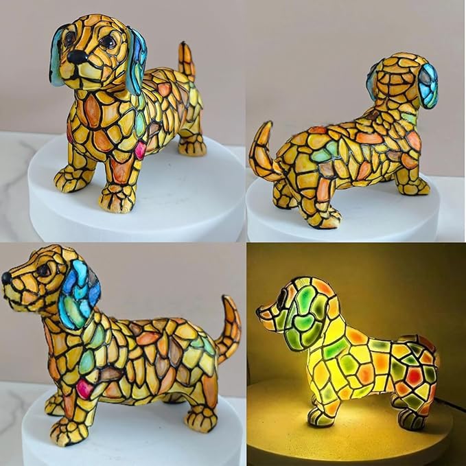 Dachshund lamp,Dog lamp,Dogs Art Night Light, Cute Dogs Themed LED Night Light, Vintage Home Decor, Fun Gift for Dog Lover (Dachshund) - Bloomnest