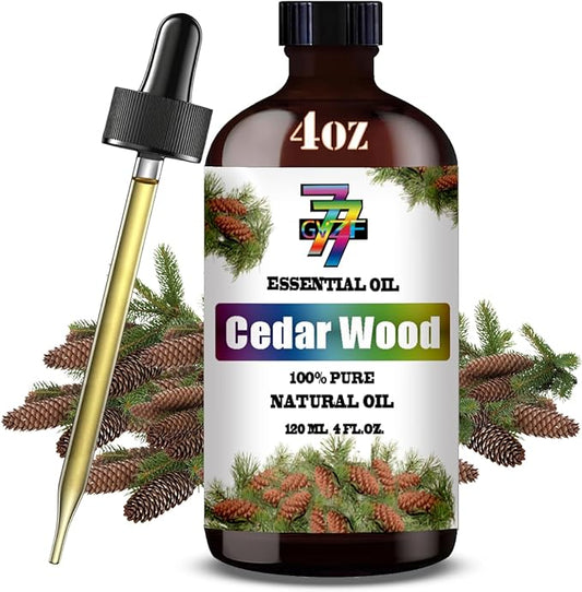 Cedar Wood Essential Oil (4 oz/120 ml) — Cedar Wood Oils for Aromatherapy, diffusers, humidifiers, Home fragrances, DIY Skincare, soap Making, DIY Candle, Relaxation, Yoga, and Meditation - Bloomnest