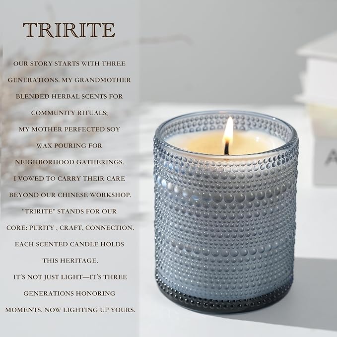 Mid Summer's Night Scented Candle with Lid, 60+ Hours Musk, Patchouli, Sage Jar Candle Aromatherapy Candle for Home, Soy Wax Cotton Fiber Wicks, Giftable - Bloomnest