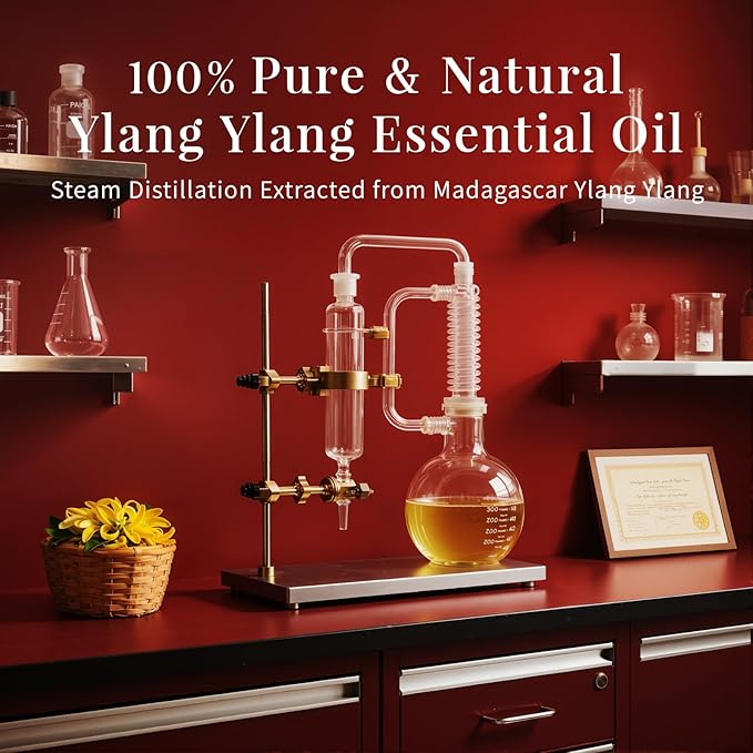 SU JUABA Ylang-Ylang Essential Oil 4 Oz, 100% Pure Natural Aromatherapy Oil for Diffuser, Skin Care, Hair & Perfume Making - 118ML Bloomnest