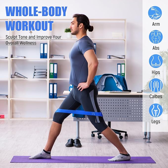 Deekin 20 Pcs Resistance Bands for Women Men 10-115 Lbs 5 Different Resistance Levels Loop Exercise Bands for Leg Working Gym - Bloomnest