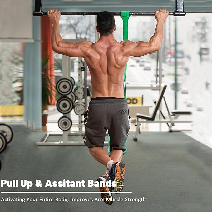 Resistance Bands, Pull Up Assist Bands - Workout Bands, Eexercise Bands, Long Resistance Bands Set for Working Out, Fitness, Training, Physical Therapy for Men Women - Bloomnest