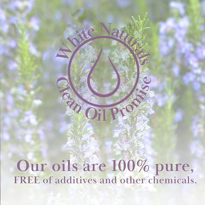 White Naturals Organic Rosemary Essential Oil, 100% Pure & Natural, 1 Fluid Ounce, Aromatherapy, Vegan, Non-GMO, Strengthening, Conditioner, DIY Soap Making - Bloomnest