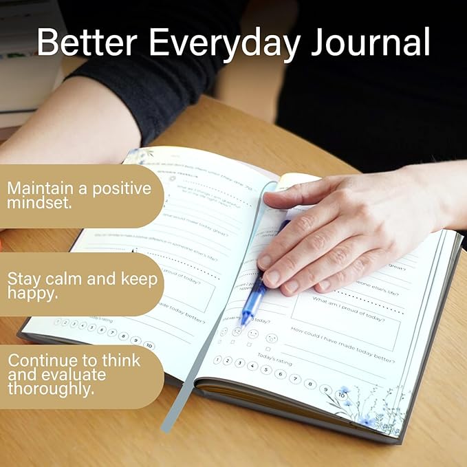 Gratitude Journal for Women & Men – Daily Mindfulness Journal with Positivity Tracker, Happiness Exercises, and Guided Reflective Writing – Self-Care Journal for Personal Growth (Grey) CreinLynh