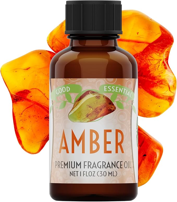Good Essential Professional Amber Fragrance Oil (1 fl oz, 30ml) - Perfume, Candle & Soap Making, Aromatherapy Diffuser Oil GoodEssential