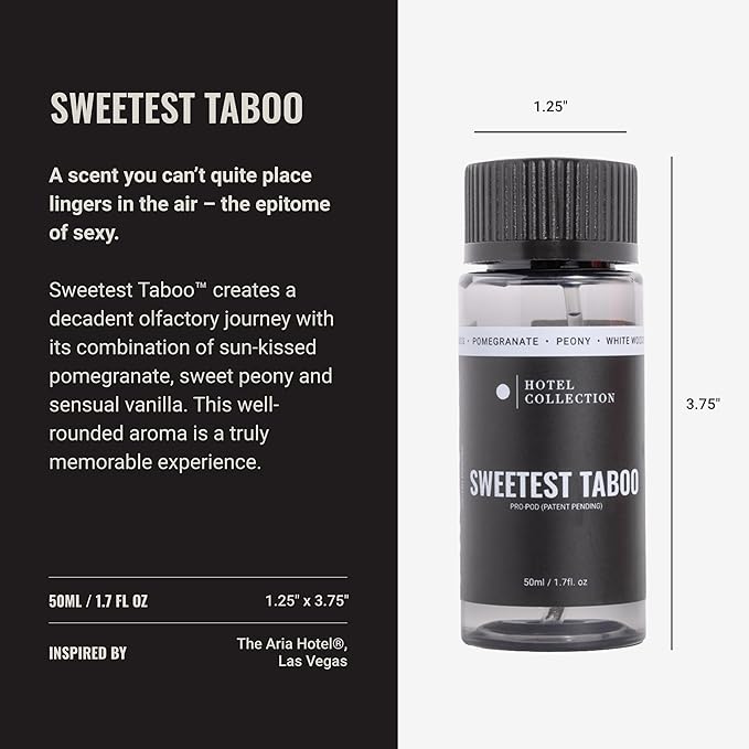 Hotel Collection Diffuser Oil-Sweetest Taboo Pro-Pod Oil Blend-Luxury Hotel Inspired Aromatherapy Scent Diffuser Oil-White Woods, Pomegranate & Peony-50ML 1.7 Fl oz - Bloomnest