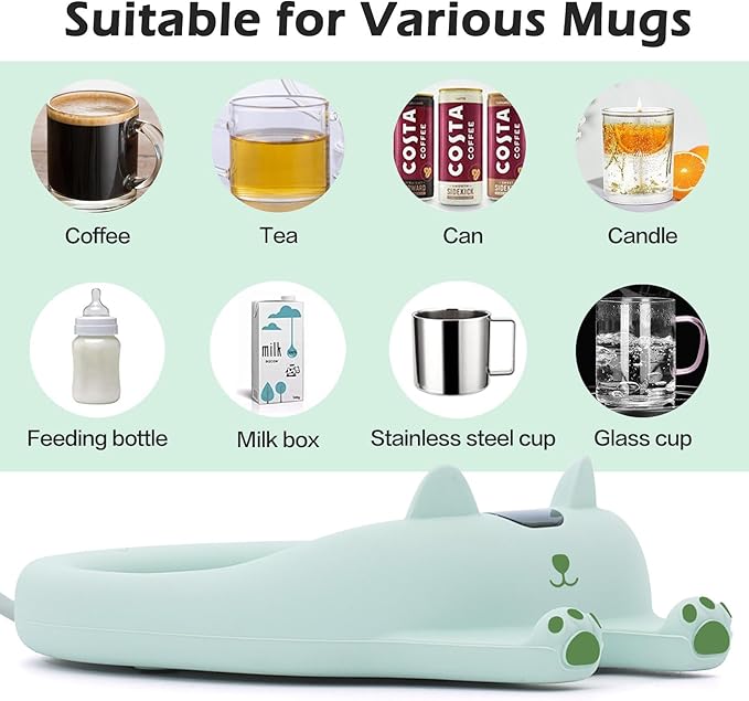 PUSEE Mug Warmer,Coffee Warmer for Desk Candle Warmer Auto Shut Off,Coffee Cup Warmer with 3 Temp Settings,Electric Beverage Warmer Plate for Coffee,Tea,Water Milk and Cocoa(Not Include Cup) - Bloomnest