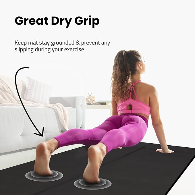 Extra Wide Yoga Mat for Men Women (72"L x 36"W) Non Slip Fitness & Exercise Mat with Alignment Marks for Yoga, Pilates, Floor Workouts