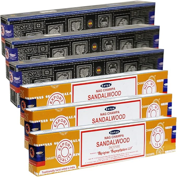 Super Hit Sandalwood Incense Sticks & Holder Bundle Variety Pack from House of Nag Champa Incense Sticks and Trumiri TRUMIRI