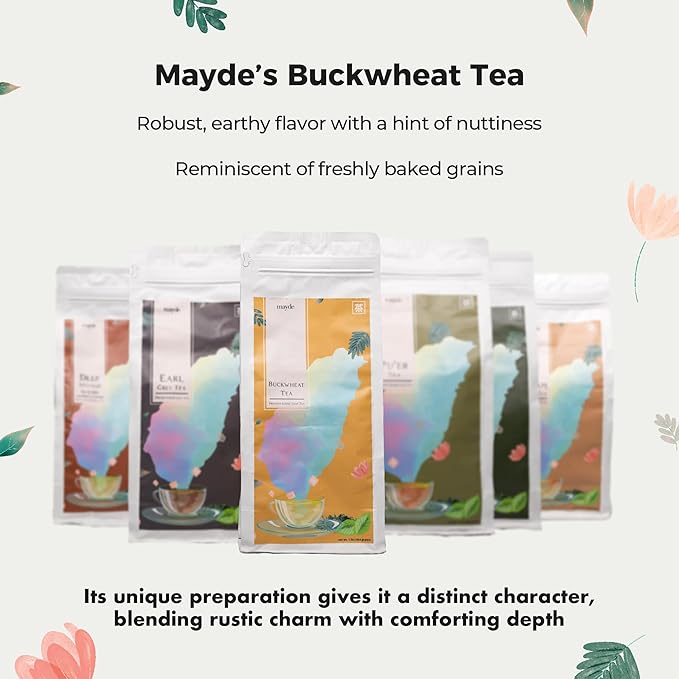 Mayde Buckwheat Loose Leaf Tea - Non-Caffeinated, Premium Taiwanese Tea, 1 lb (16 oz) - Bloomnest