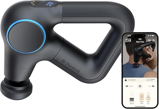 TheraGun Therabody Prime Plus Heated, Powerful Massage Gun for Enhanced Warm-Up & Workout Recovery - Quiet Deep Tissue Massager for Body and Back Pain Relief - Leg & Back Massager with Heat - Bloomnest