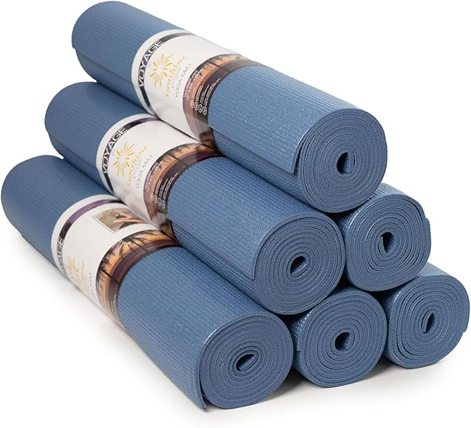 Sunshine Yoga Voyage Yoga Mat, 6 Pack, 72" x 24" Professional Studio and Gym Bulk Yoga Mats, 5mm Thick, Durable, Anti-Tear, Non Slip Fitness and Exercise Mats - Bloomnest